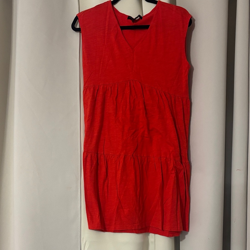 Sanctuary Bright Orange V-Neck Sleeveless Dress